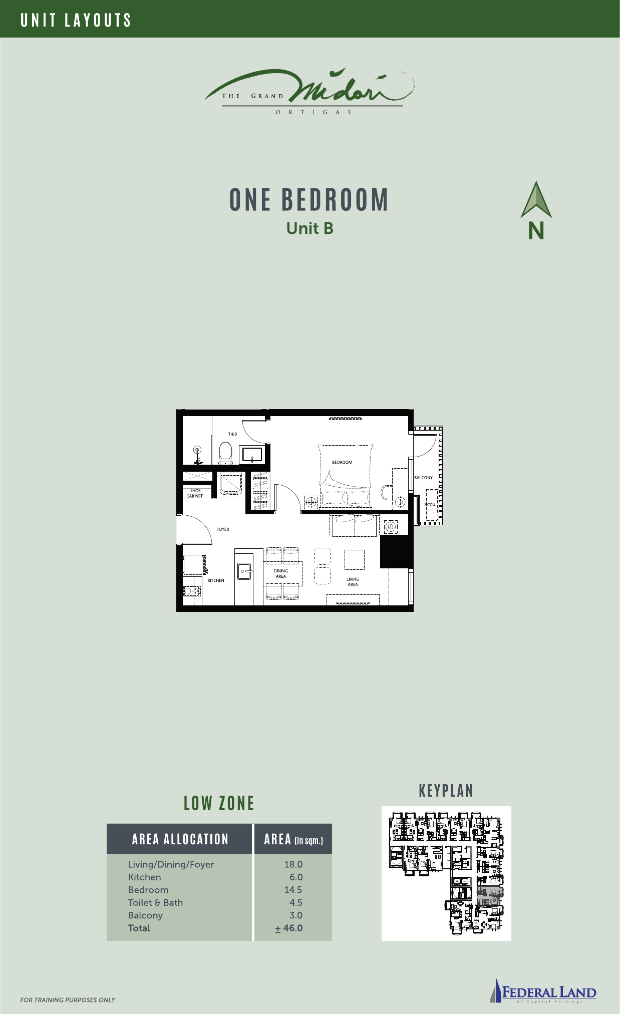 The Grand Midori Ortigas Tower 1 - 1 Bedroom · Unit B