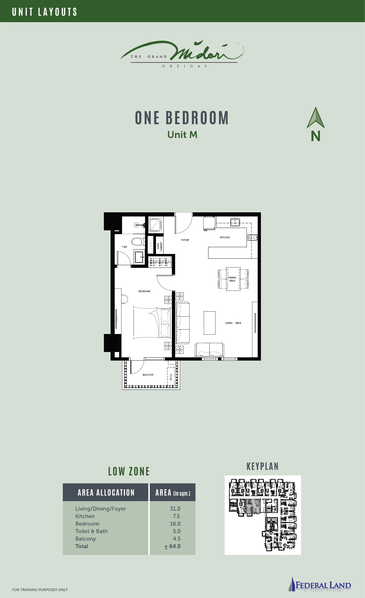 The Grand Midori Ortigas Tower 1 - 1 Bedroom · Unit M