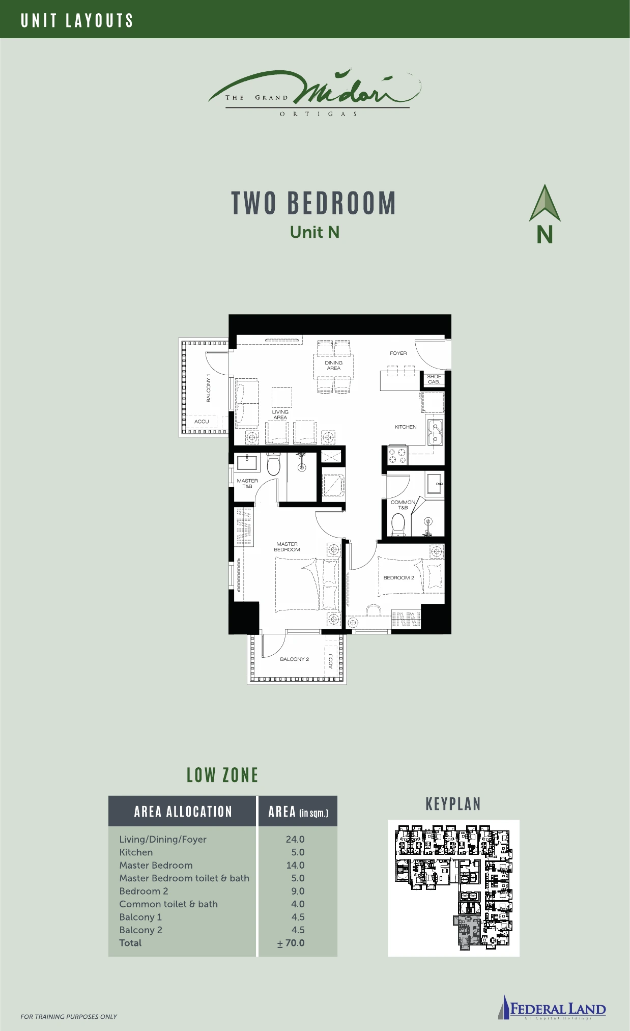 The Grand Midori Ortigas Tower 1 - 2 Bedroom · Unit N