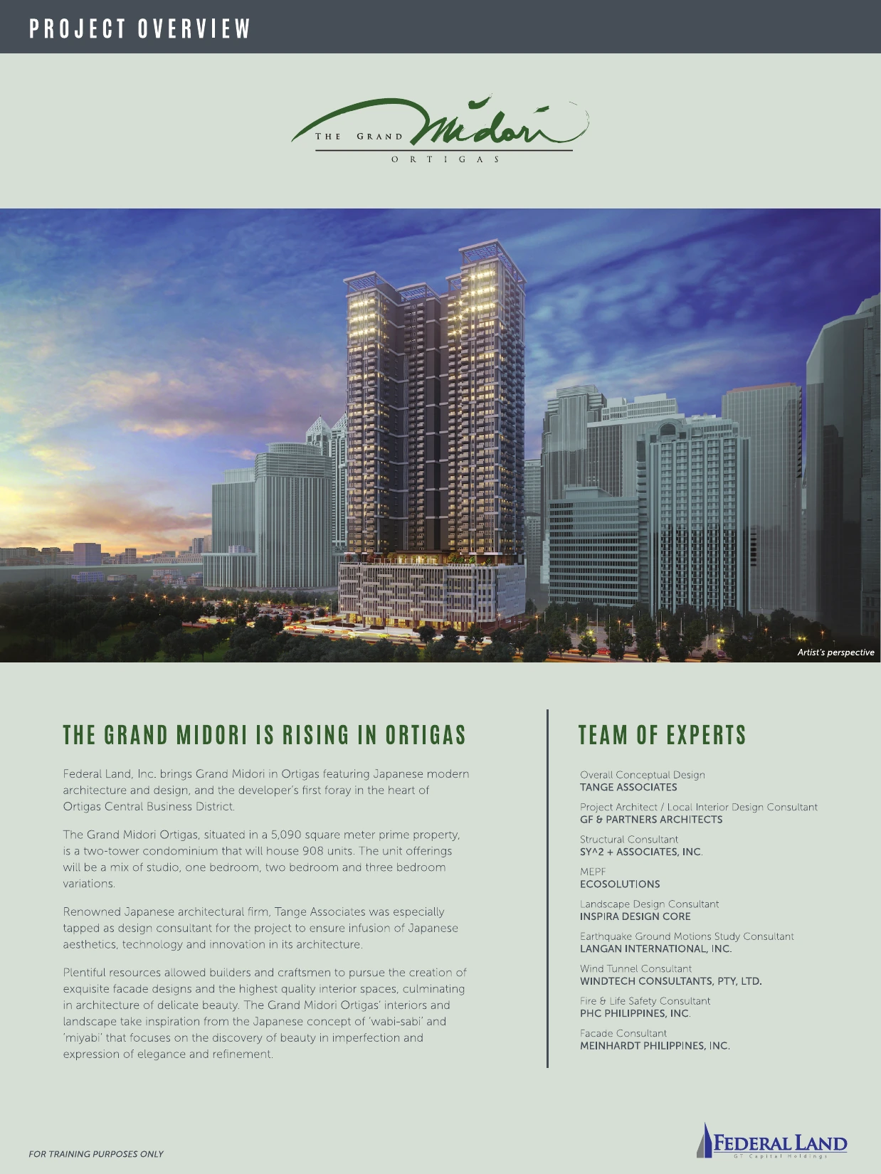 The Grand Midori Ortigas project overview