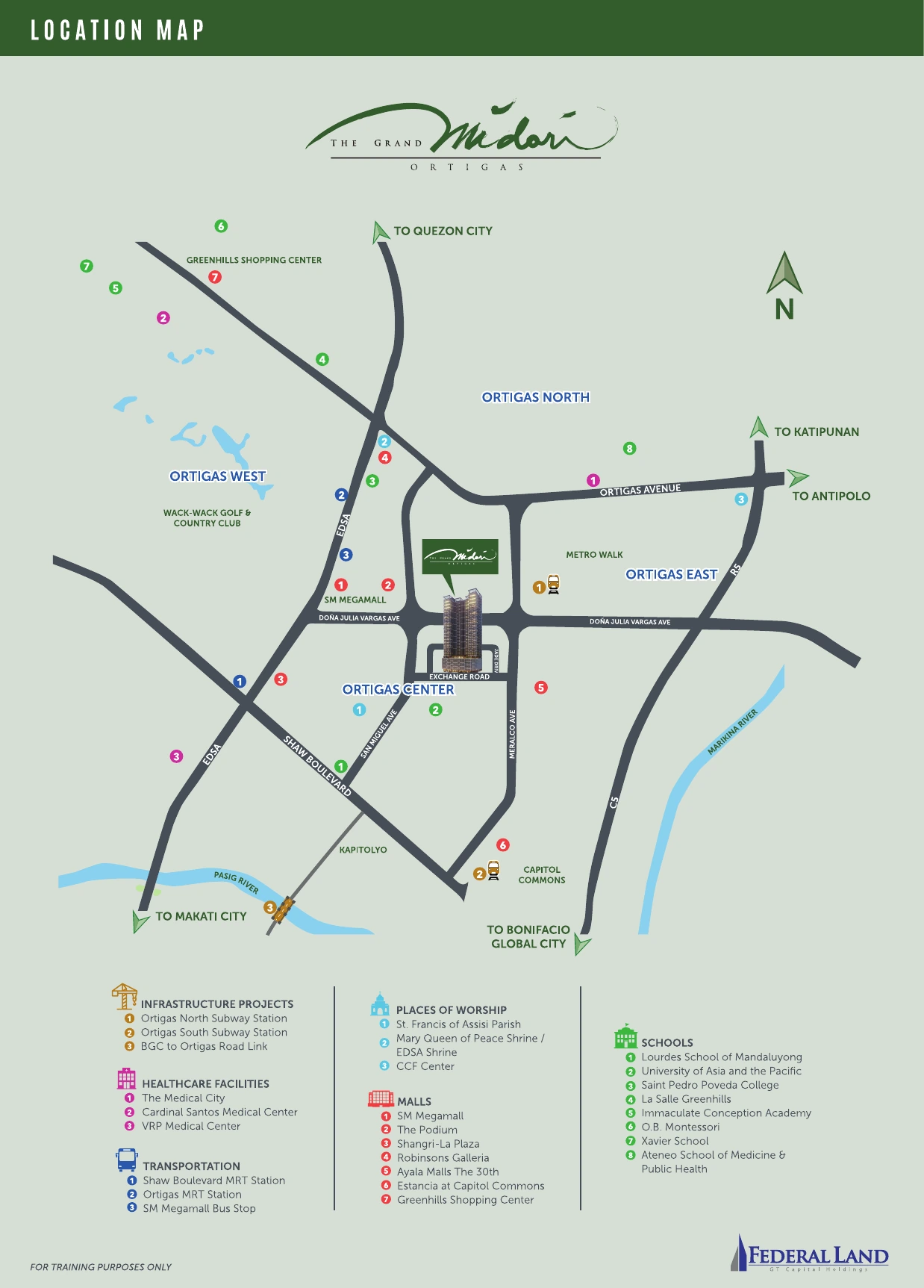 The Grand Midori Ortigas location map