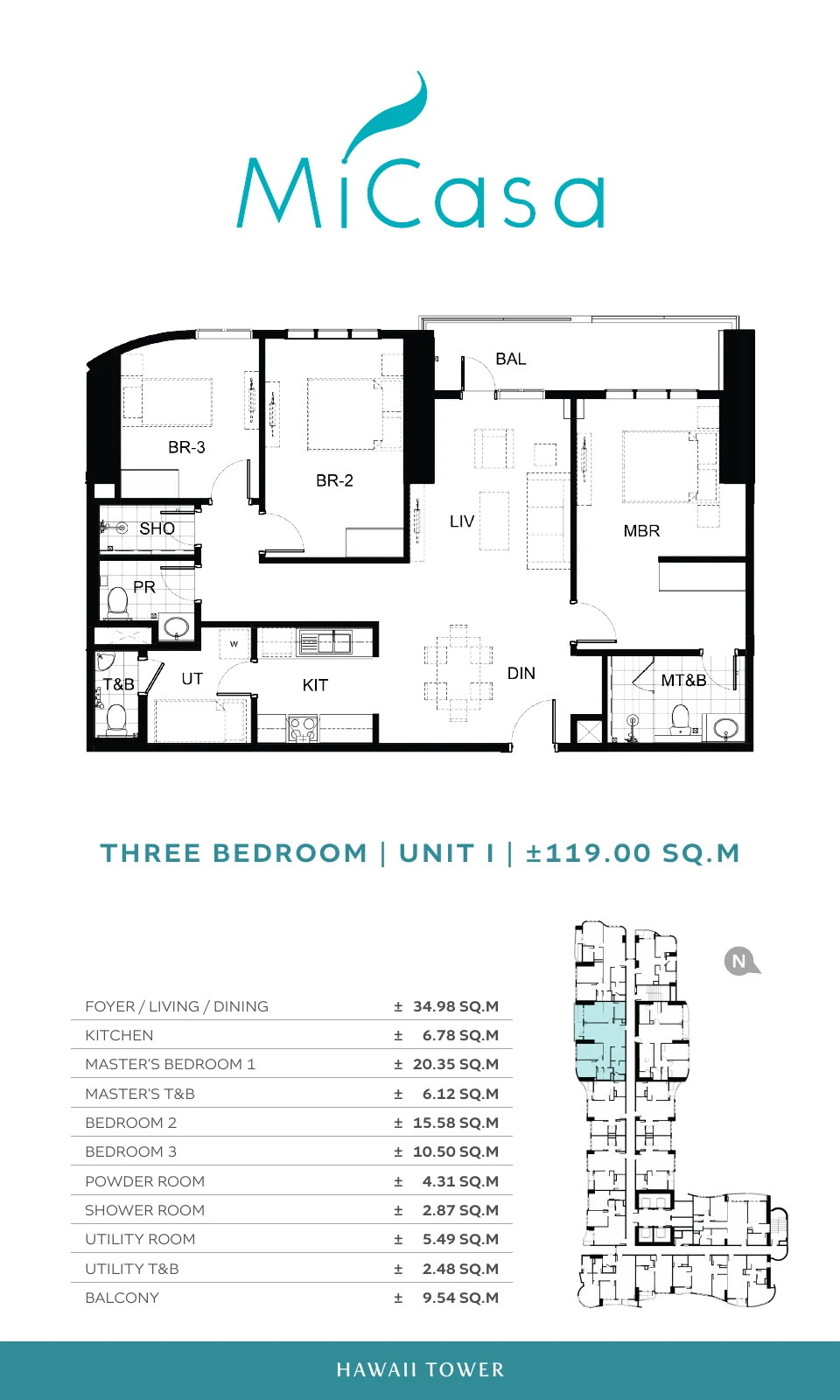 3 Bedroom Unit I
