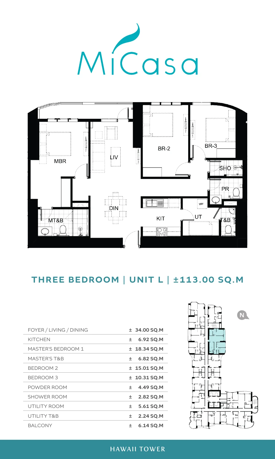 3 Bedroom Unit L