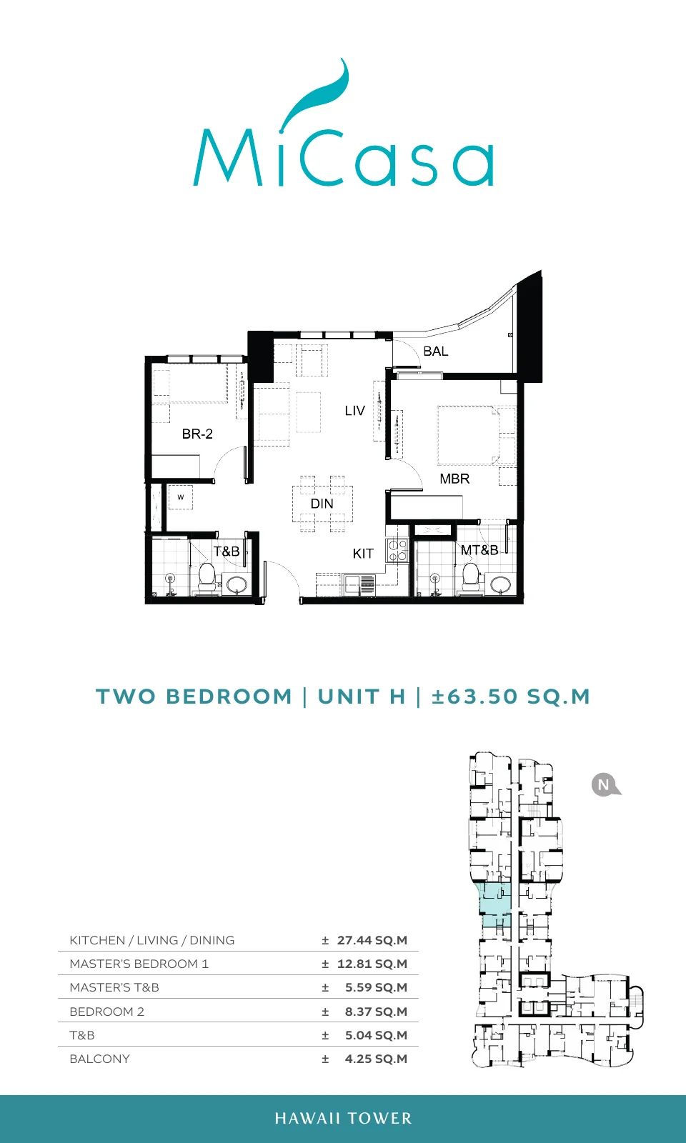 2 Bedroom Unit H