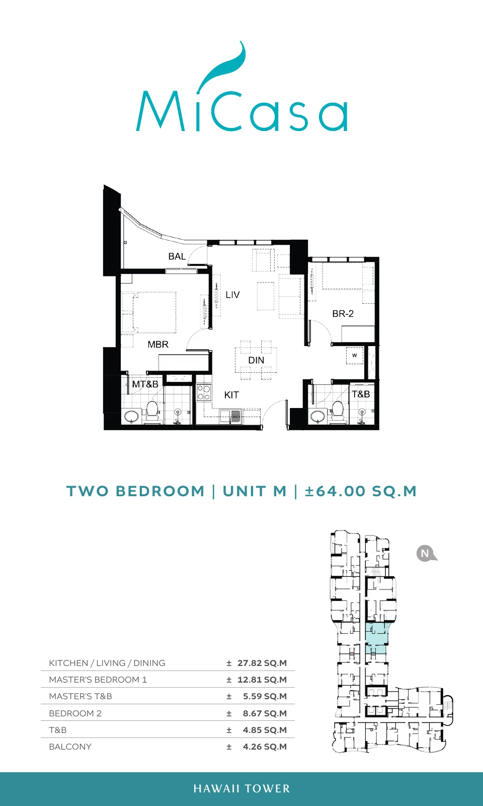 2 Bedroom Unit M