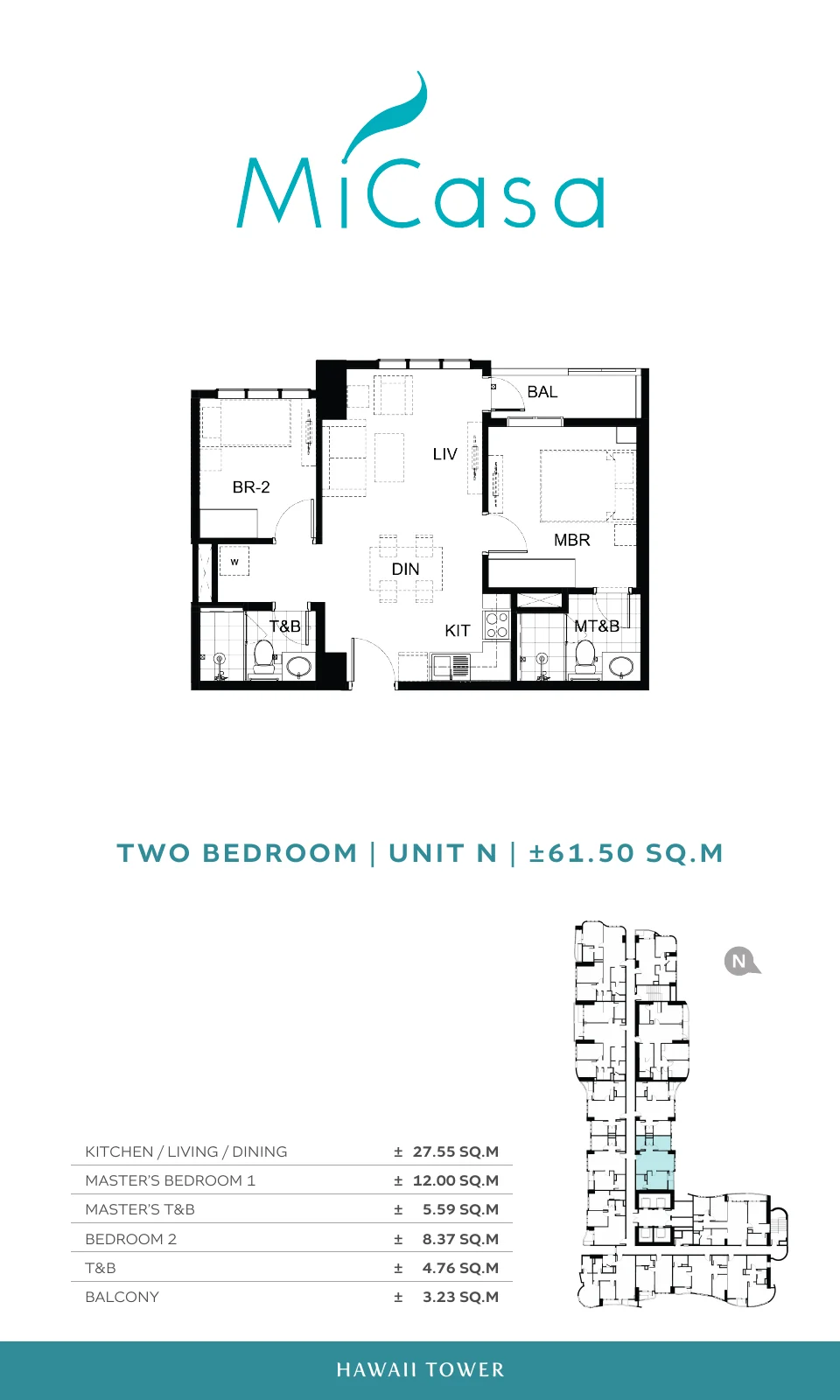 2 Bedroom Unit N
