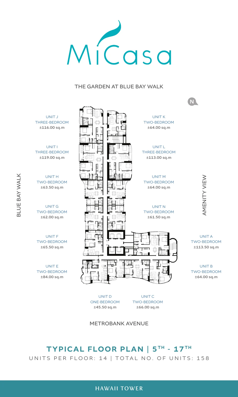 Mi Casa Hawaii Tower Typical Floor Plan