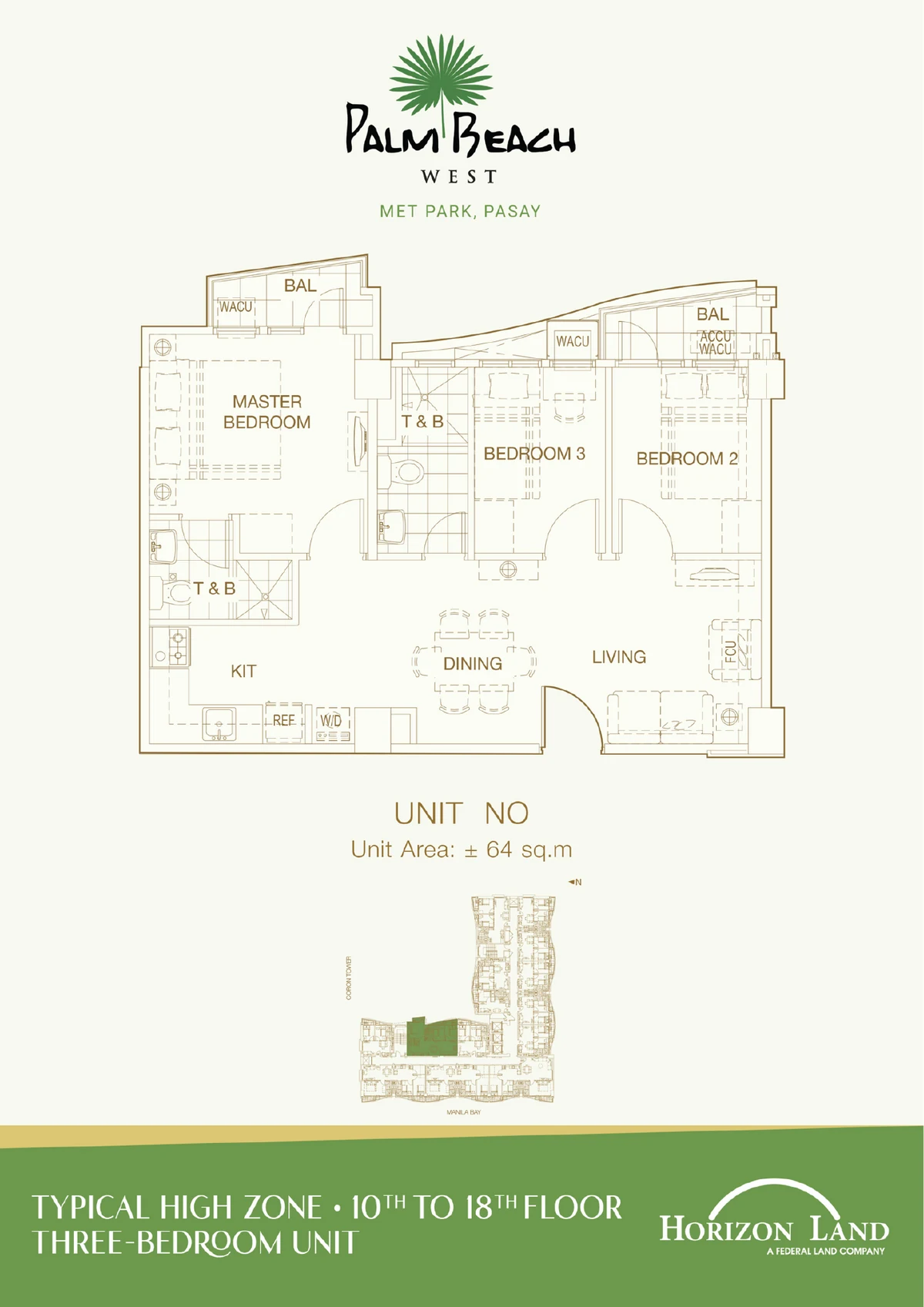 3 Bedroom Unit NO 64 SQM