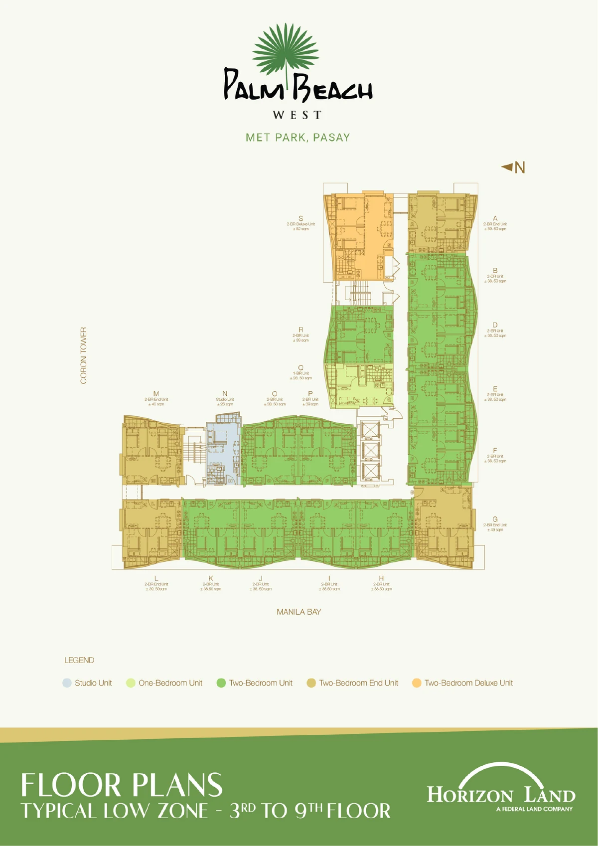 Palm Beach West Typical Low Zone Floor Plan