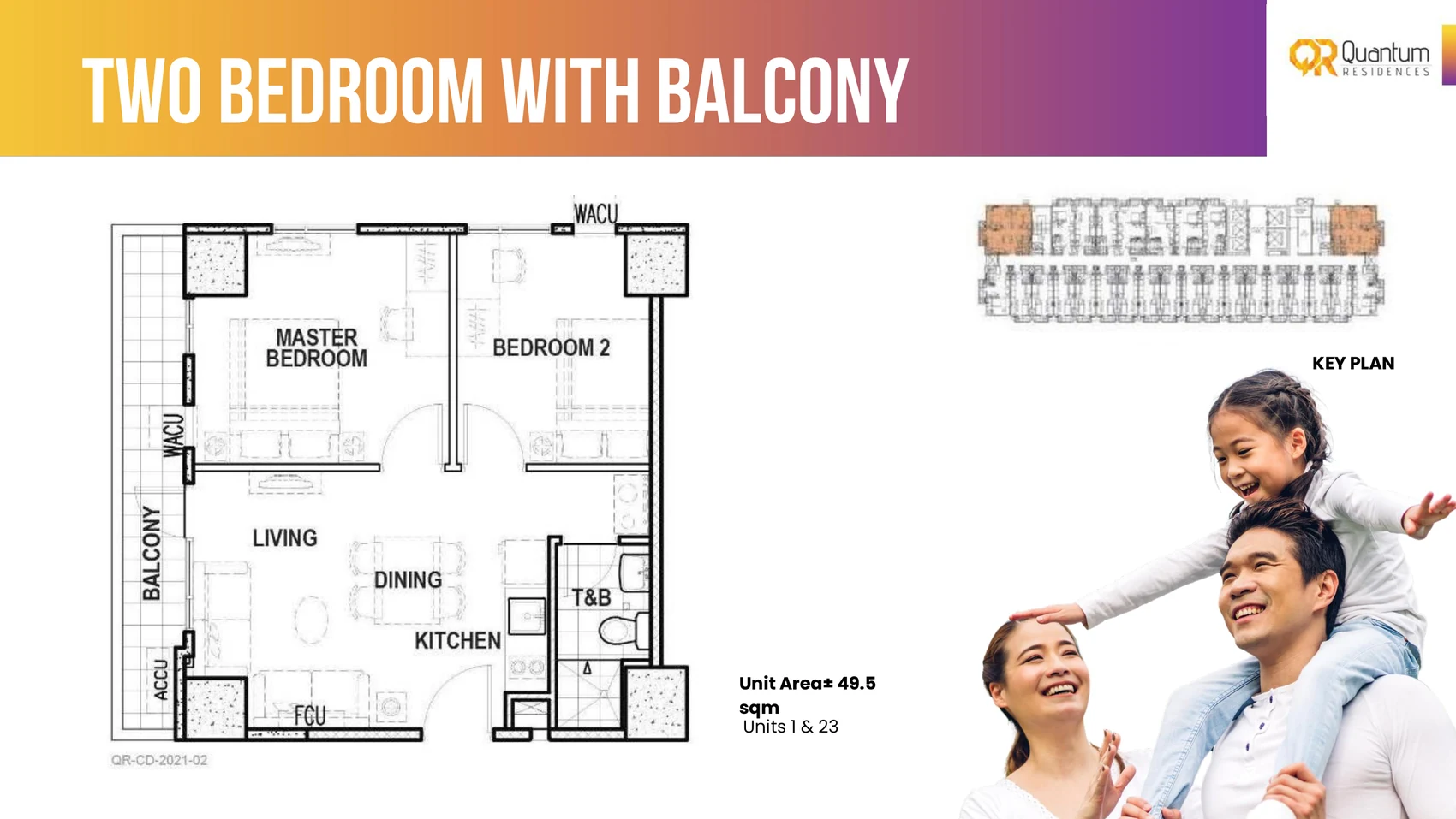 2 Bedroom with Balcony