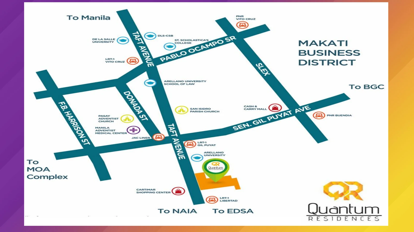 Quantum Residences vicinity map
