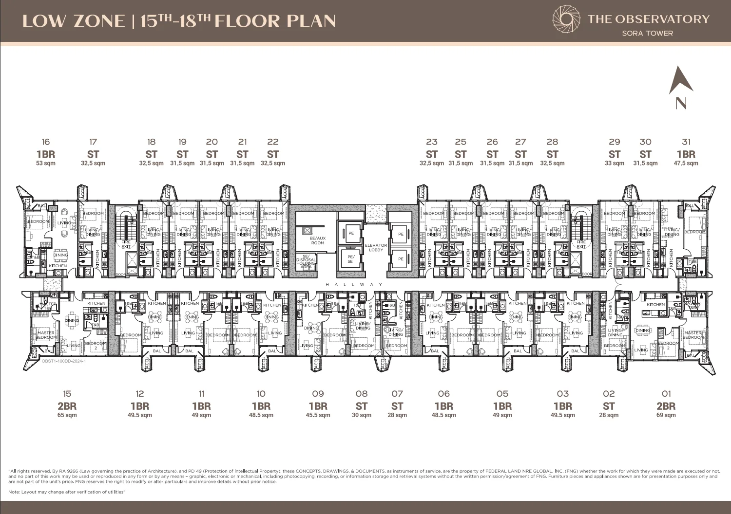The Observatory Sora Tower Low Zone Floor Plan